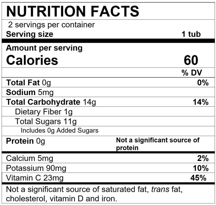 Nutrition Facts Apple Strawberry Rhubarb